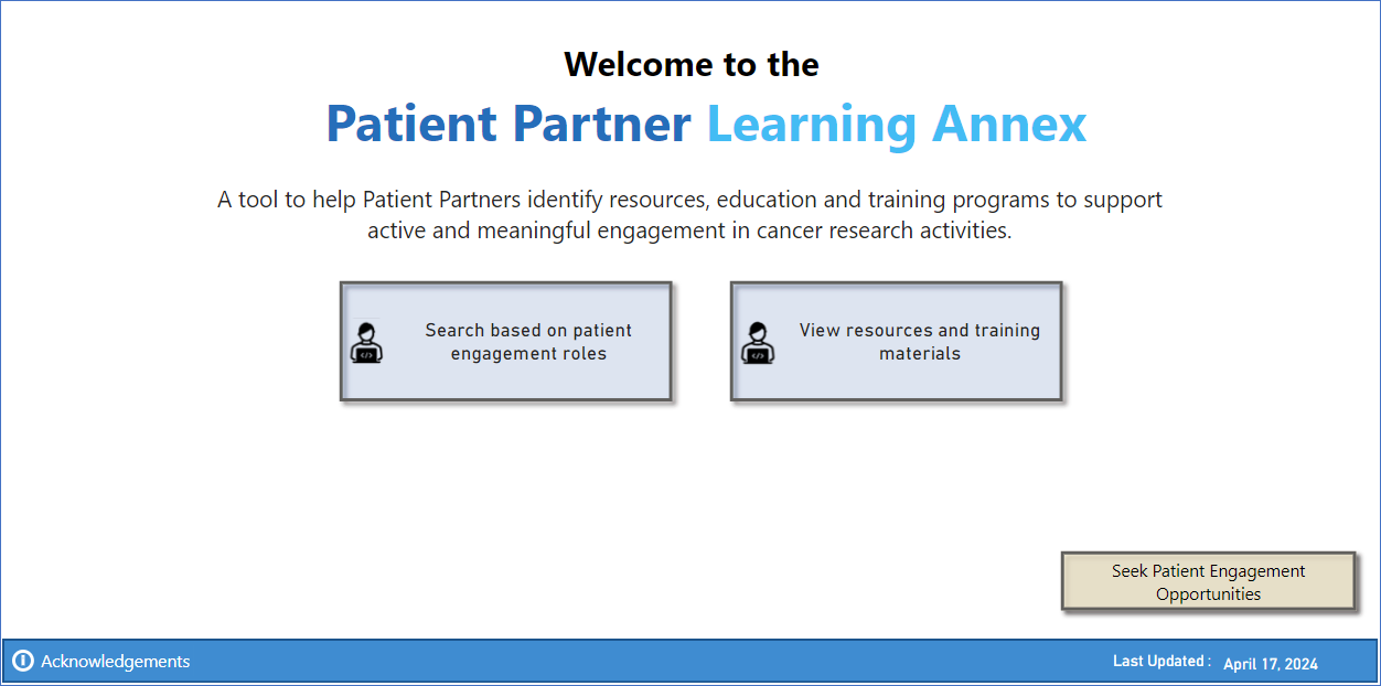 A Tool for Patient Partner Development